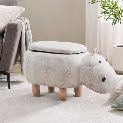 Broadbent 62cm Wide Faux Leather Novelty Solid Colour Ottoman with Storage