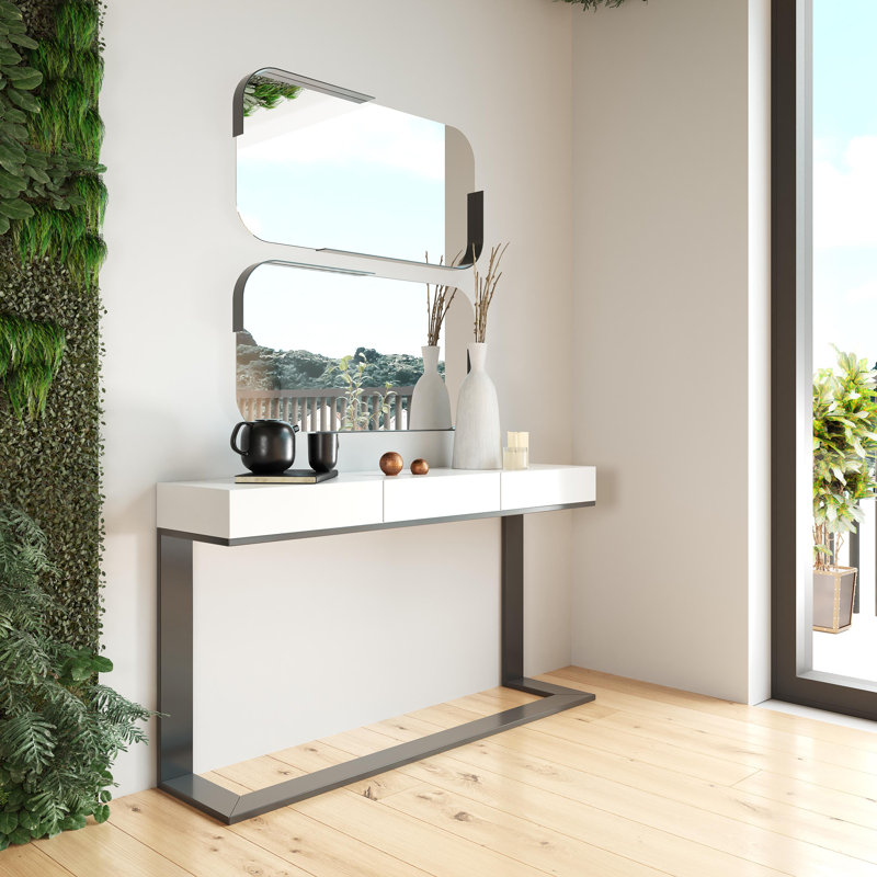 Imperium Console With Mirror R26-100, 72" H x 40" W x 20" D