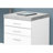 Rolling Office File Cabinet With Drawer Space, White And Grey Cement Laminate, Modern Look Spacious Storage, Laminate Exterior