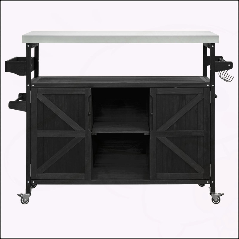 Îlot de cuisine extérieur polyvalent avec des caractéristiques avancées pour une cuisson et un rangement idéaux