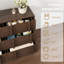 Modern Wood TV Stand with 6 Storage Drawers - Media Console Cabinet for Up to 50 Inch - 6 drawers Brown-red Brown Red