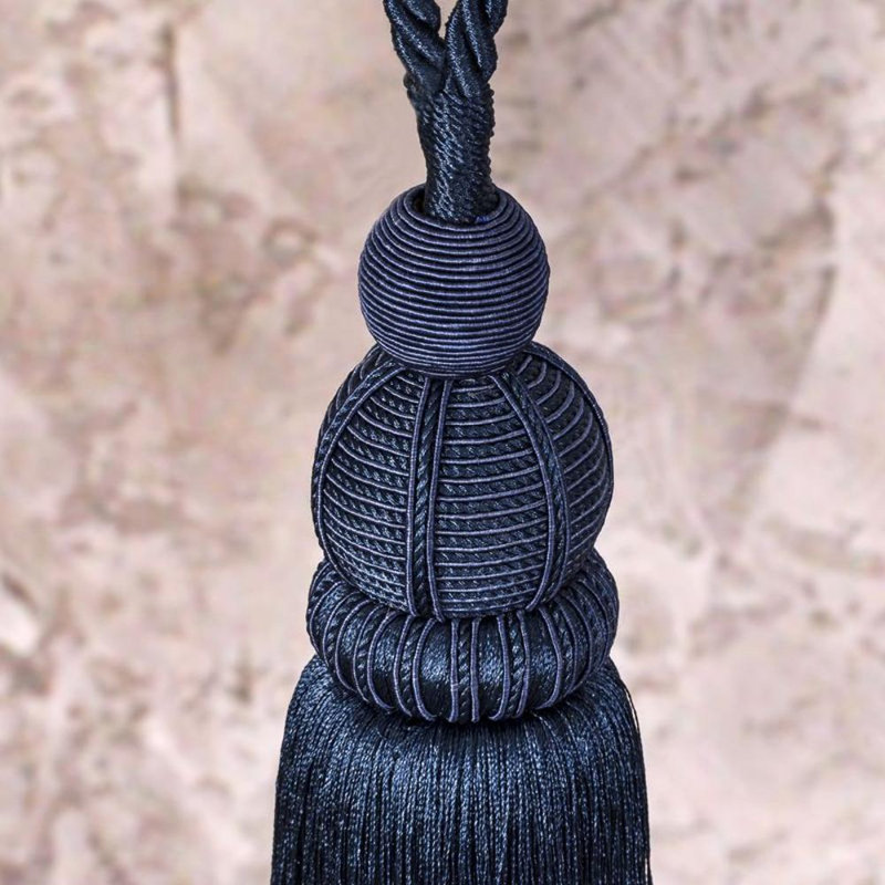 Losoto Fabric 10cm Curtain Tieback, Navy Blue