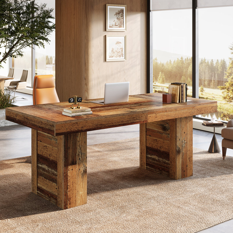 Bureau de direction 63 po Farmhouse, Brun
