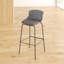 Barbee Upholstered Counter Stool with Metal Frame-1395090655