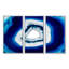 «Slice Of Blue Agate Crystal», ensemble de 3 toiles encadrées-2040040168-2071487851