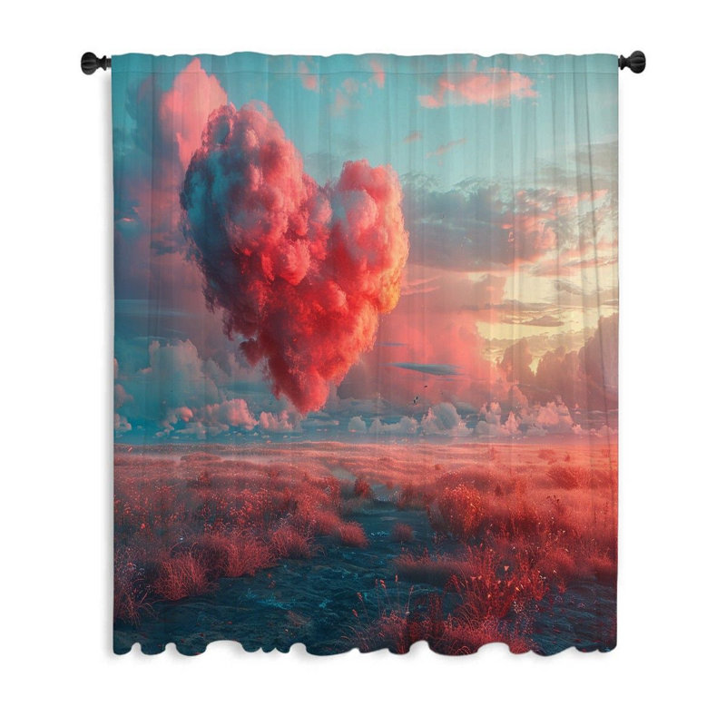 Rideaux occultant et occultant Heart Cloud, L 53 po x L 99 po