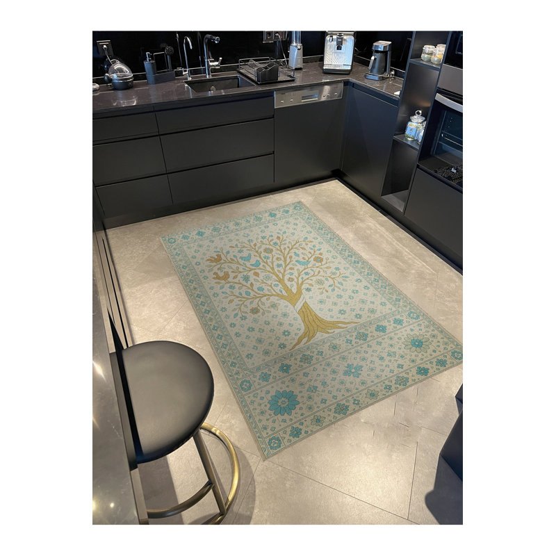 Tapis beige tissé Mosso, 2 pi 6 po x 4 pi 11 po