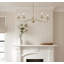 Lustre en laiton brossé 5 lumières style méridien moderne Mid-Century-1749977095