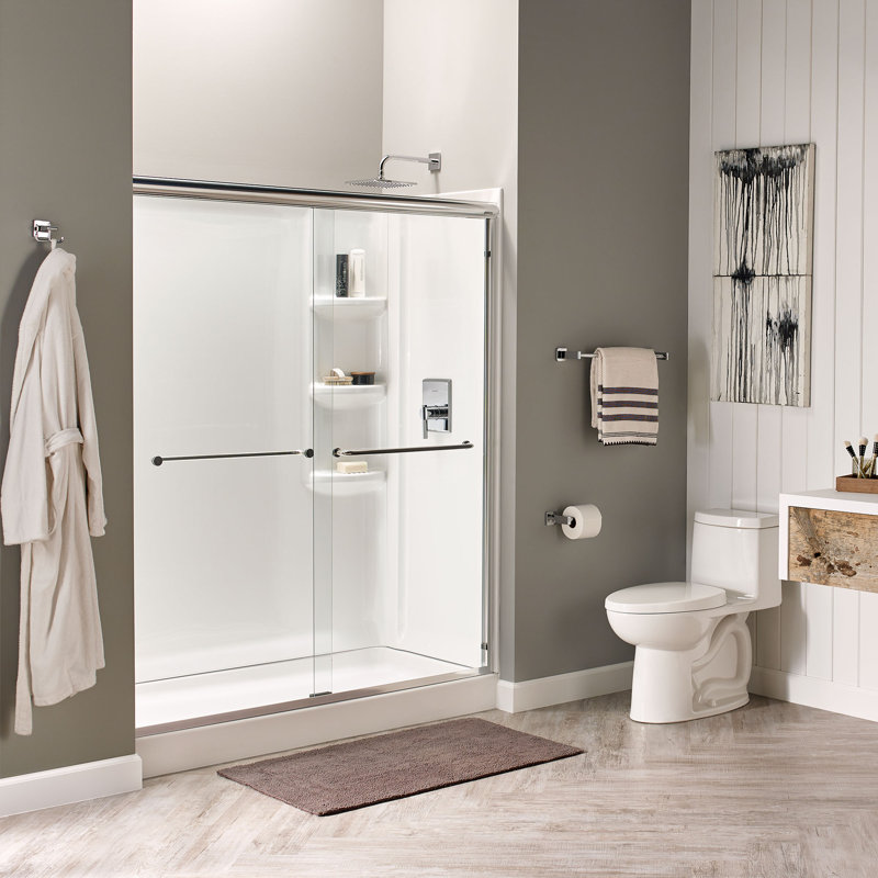 Arctic White Acrylic 72"H x 60"W Three Panel Shower Wall Set