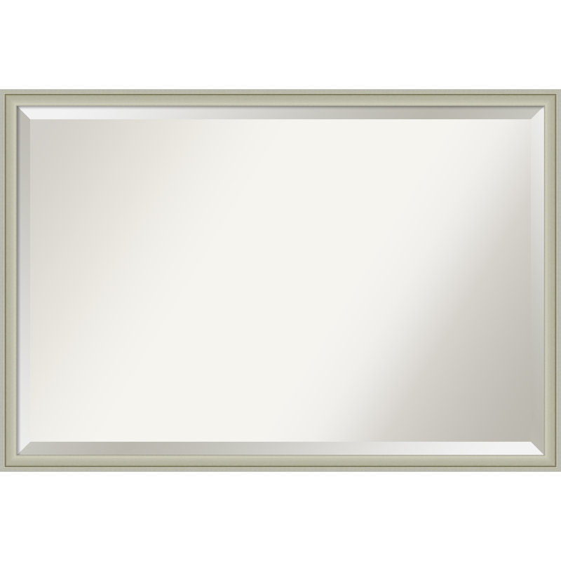 Miroir mural Florence, Rectangle, 25,75 po x 37,75 po, Argent