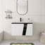 Ensemble de meuble-lavabo simple mural 32 po avec plateau en céramique Harpwell-176655909