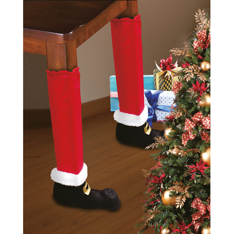 Chair Legs Santas Boots Stocking Set