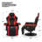 PU Leather Video Gaming Chair, Adjustable Recliner Chair with Footrest, Lumbar Support and Headrest-762149788