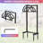 Garden Hose Holder Outdoor Freestanding Heavy Duty Water Hose Metal Storage Stand Hanger Rack,4 Anchor Points
