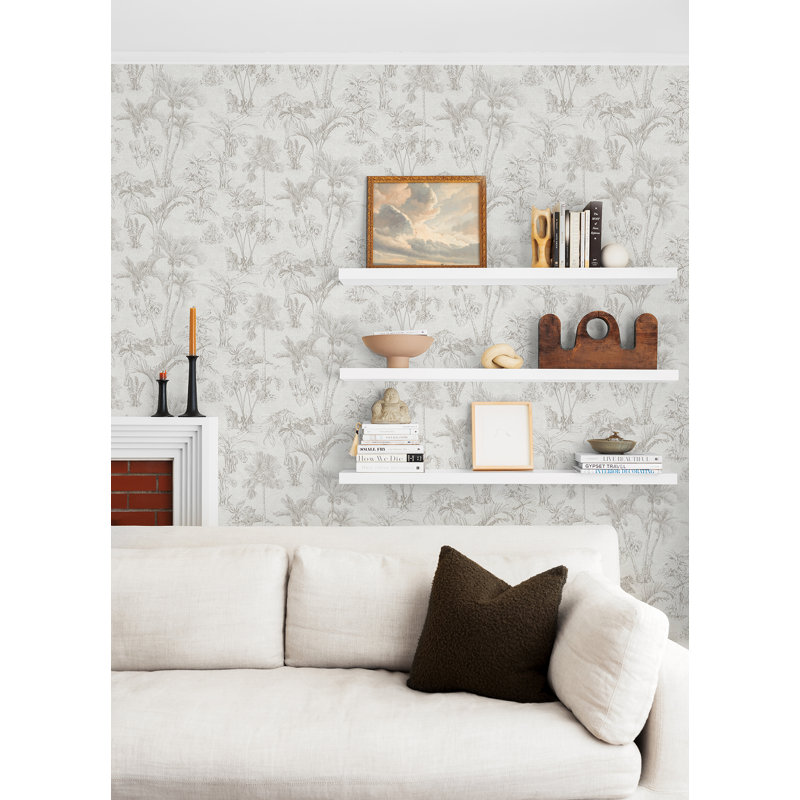 Rouleau de papier peint L 33 pi x l 20,9 po Zapata, Blanc cassé