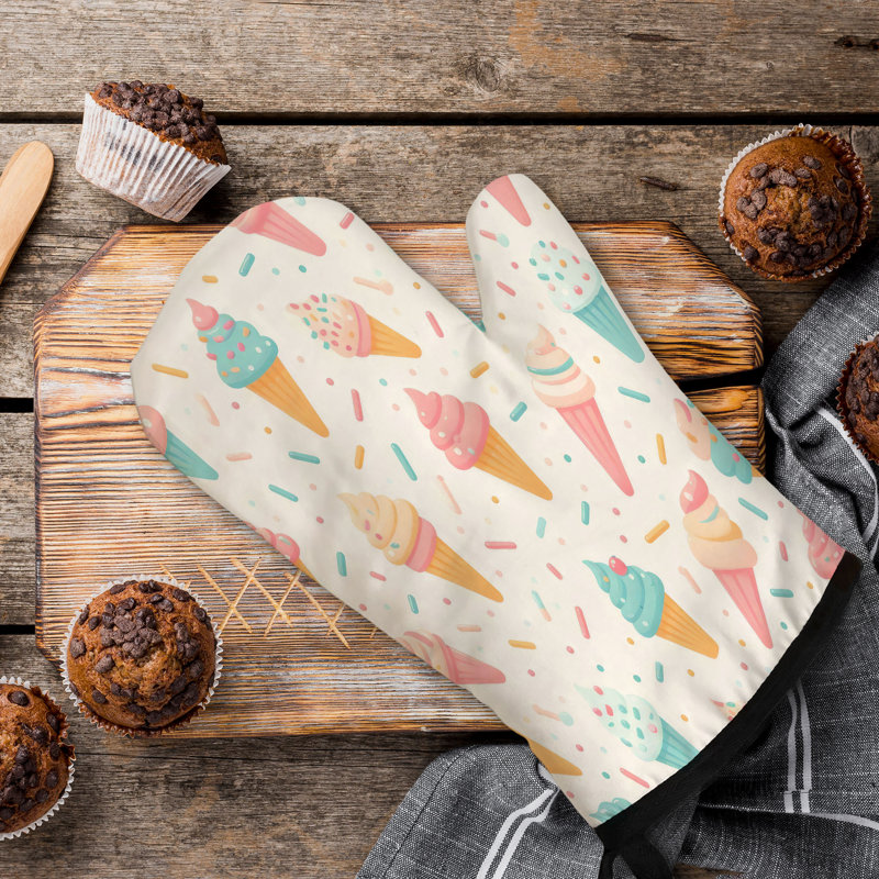 Rainbow Funfetti Oven Mitt Cotton Twill