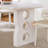 Cream Sintered Stone Table-376903930