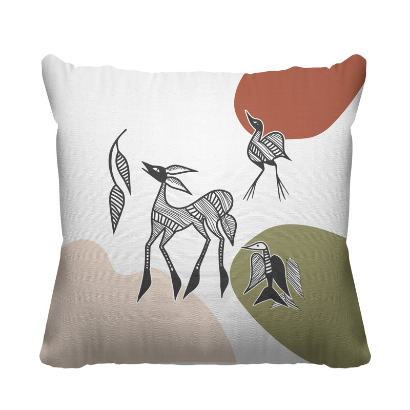 Housse de coussin d'intérieur Senufo Tribal Minimalist, 16 po x 1 po