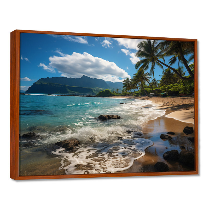 Aloha Tropical Dreamscape II - Maui, impressions encadrées, H 34 po x l 44 po x P 1,5 po, Cadre flottant brun