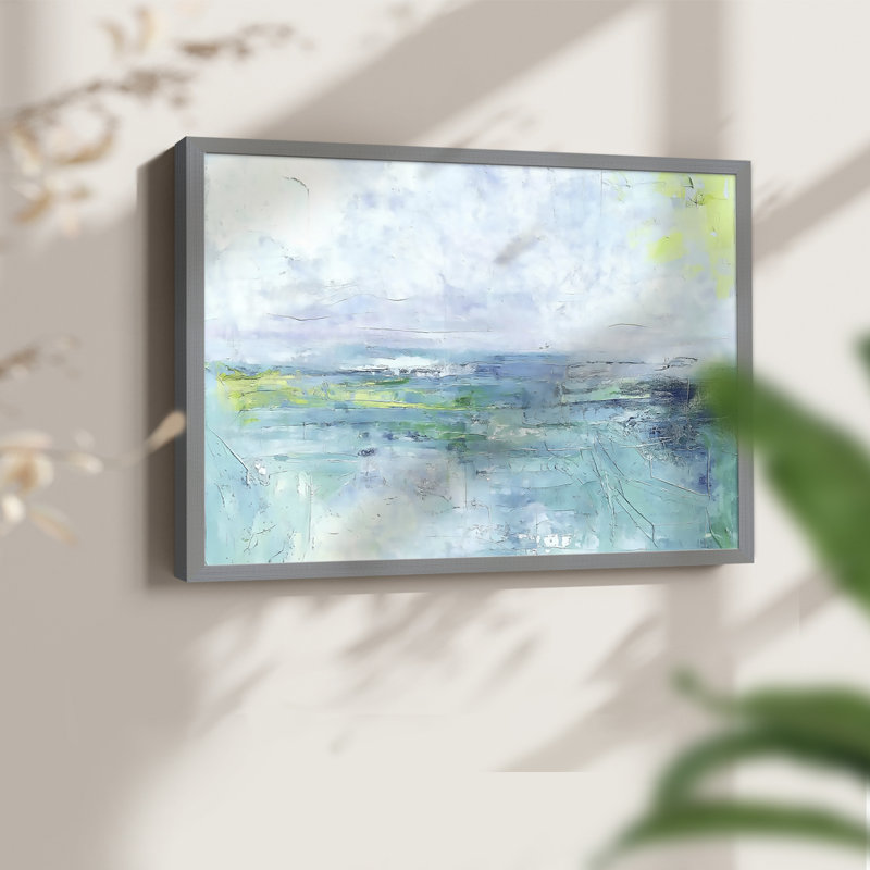 Abstract Series-VI -Framed Print - Restickable, 16" H x 20" W, Grey