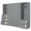 Lit escamotable mural avec placard, tiroirs et tablettes Murphy-1037143948