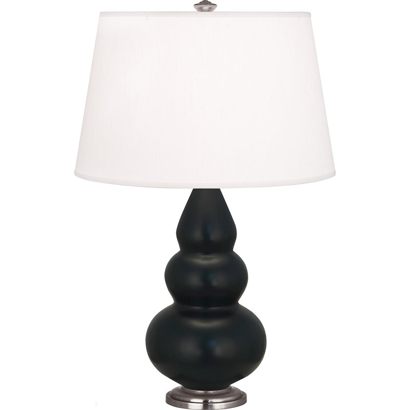Petite lampe d'appoint triple gourde, Silver, Matte Obsidian