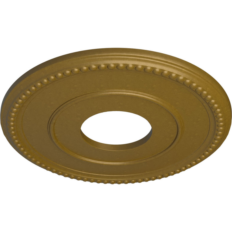 Médaillon de plafond Endurathane Jackson, DE 12 1/4 po x P 4 po x P 1 1/8 po (convient aux auvents jusqu'à 7 3/8 po), finition dorée peinte à la main