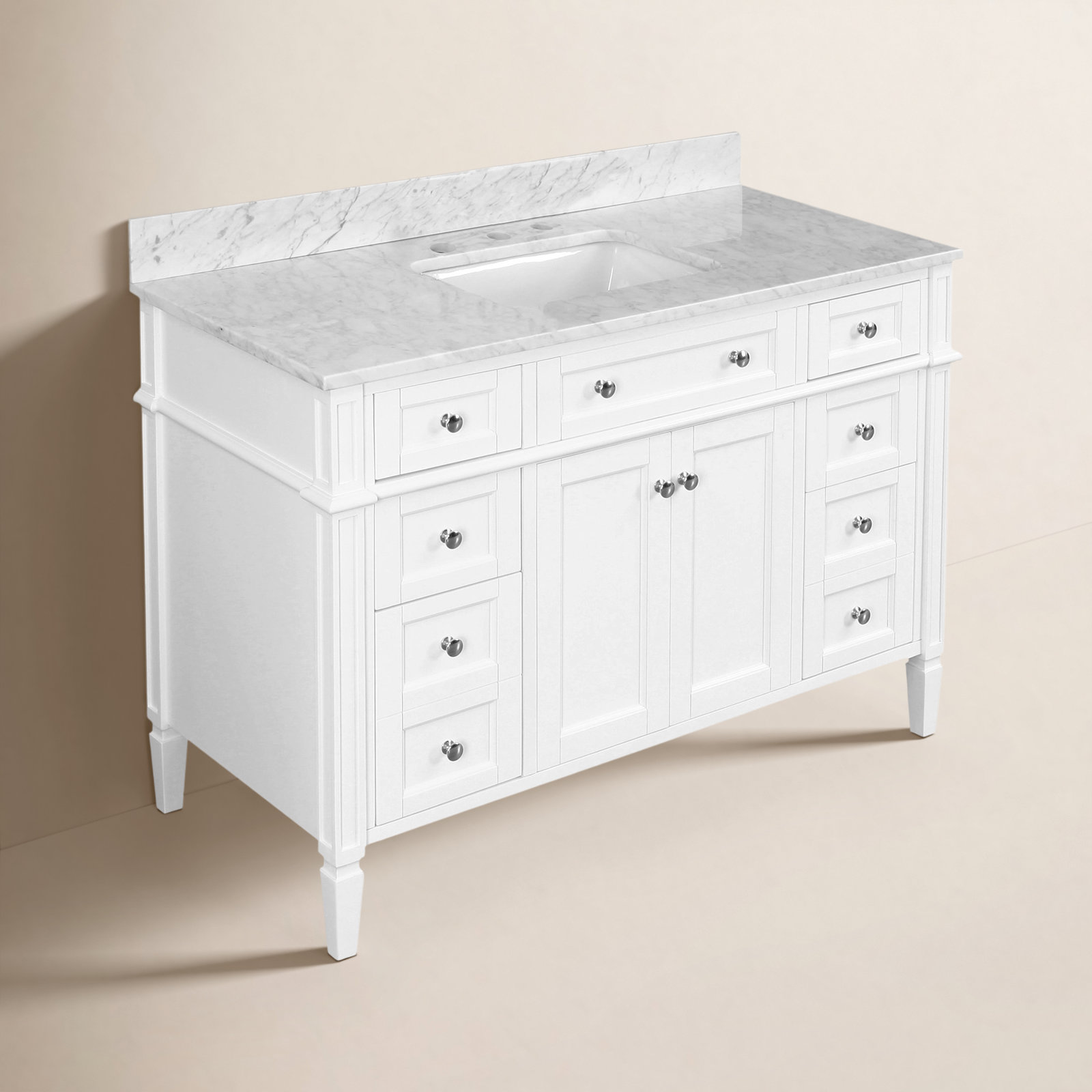 Lakeland 48'' Single Bathroom Vanity, White