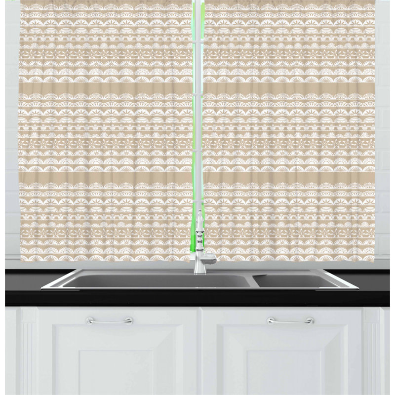 Geometric Tailored Kitchen Curtain
