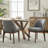 Bason 19.5" High Polyester Upholstered Dining Chairs with Solid Wood Legs-1230370803