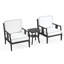Ensemble de patio d'extérieur pour deux personnes en teck avec coussins et table d'appoint Louque-1134632409-1134632407