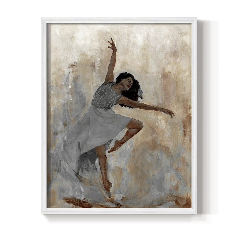 Beautiful Dancer II, reproduction encadrée - bois massif, H 30 po x l 24 po, Blanc