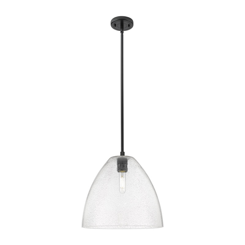 Luminaire suspendu Kehlani, H 38,75 po x l 12 po x P 12 po, Noir mat