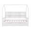 Lit simple en bois pour enfants avec lit gigogne et tablette de rangement, cadre de lit blanc pour chambre d'enfant, aucun sommier nécessaire