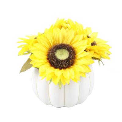Arrangement floral tournesol en pot