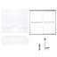 60" W x 75.75" H Frameless Rectangle Sliding Tub & Shower Kit with Towel Bar and Base Included-976976949