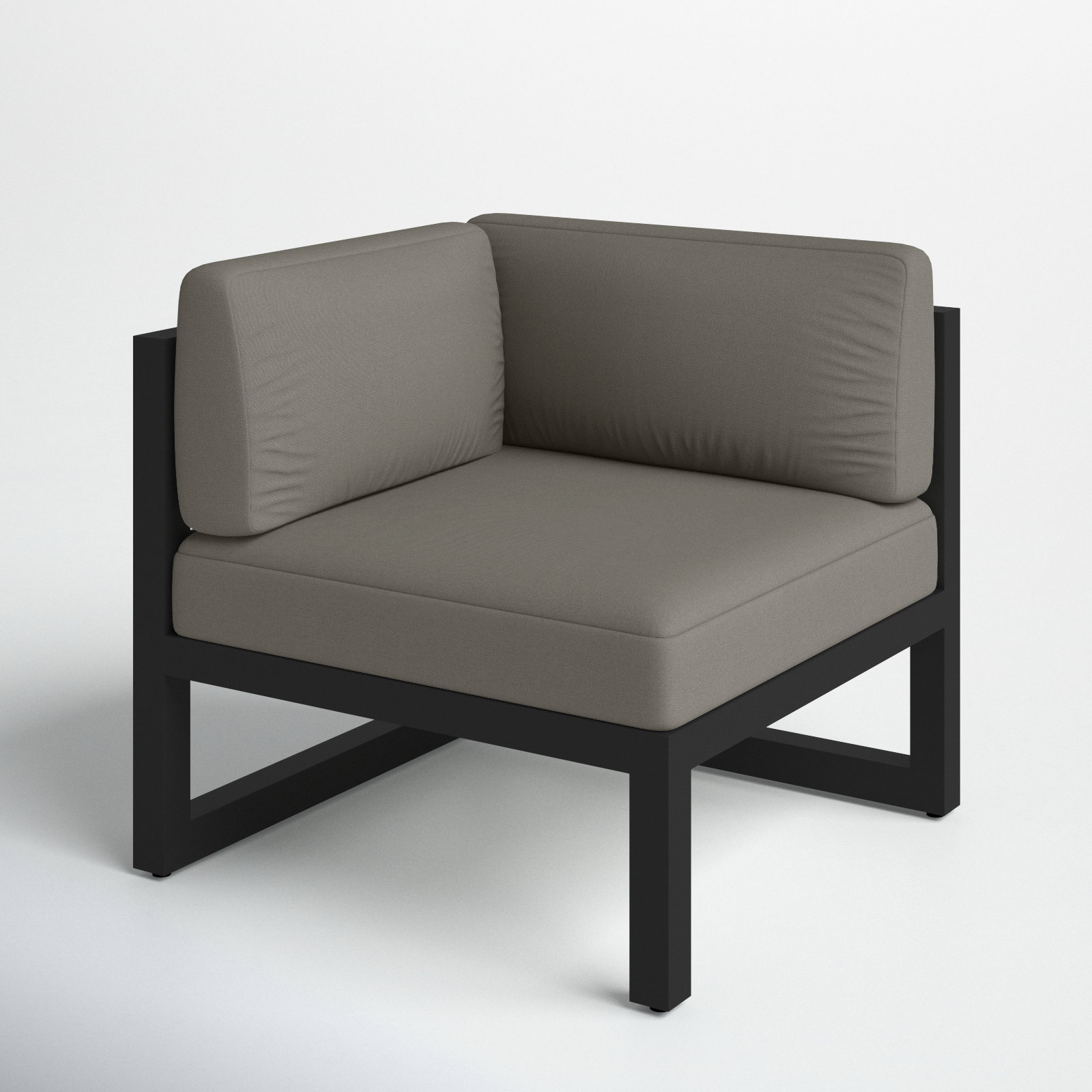 Smith Sunbrella® Patio Lounge Chair, Canvas Charcoal, Black