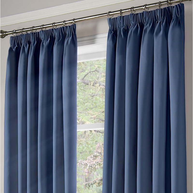 Beauvallon Blackout Thermal Curtains, 104 W x 137 D cm, Blue