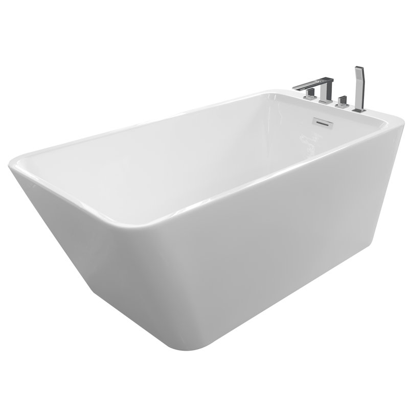 Baignoire de trempage autoportante isolée 66,75 "x 29,375" Justinian