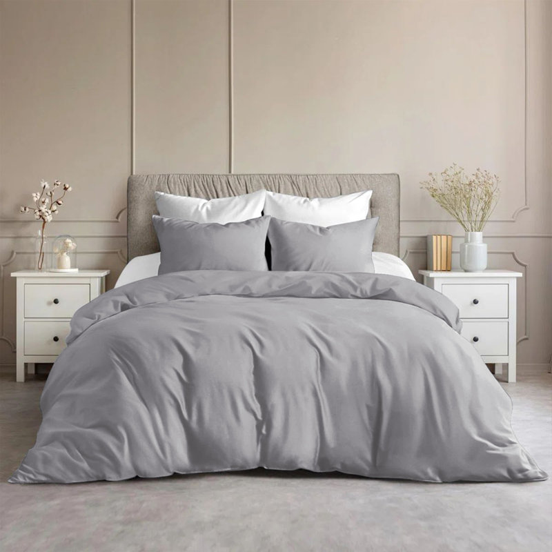 Ensemble de housse de couette en microfibre de luxe - literie moelleuse, infroissable et de qualité hôtel, Bleu clair