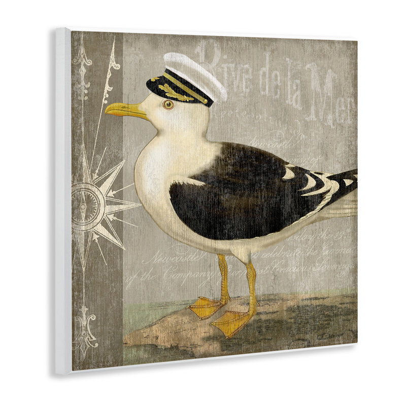 Plaque murale petite mouette maritime, design par Suzanne Nicoll