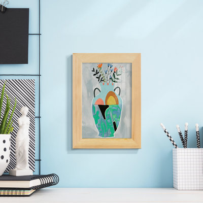 Blayze Collage Vase IV, encadré sur papier