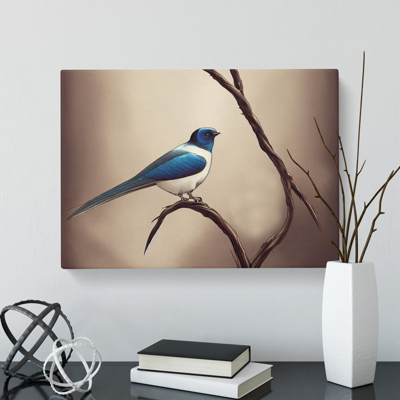 Shining Swallow Bird - Wrapped Canvas, 40cm H x 60cm W x 3cm D