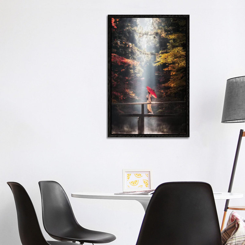 Autumn In Japan XXVII by Daisuke Uematsu - Print on Canvas, 101.6cm H x 66.04cm W x 3.81cm D, Black Framed