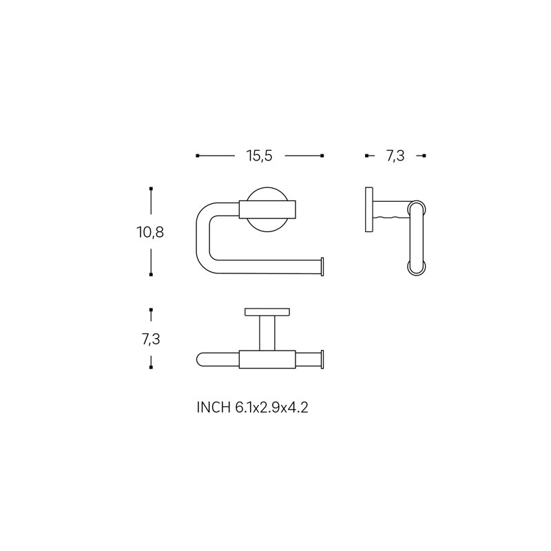 Hartmann Wall Mounted Toilet Paper Holder