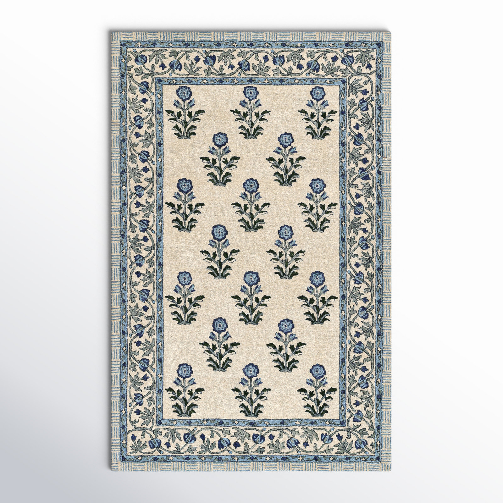 Alice Handmade Wool Rug, Rectangle 5' x 7'6"