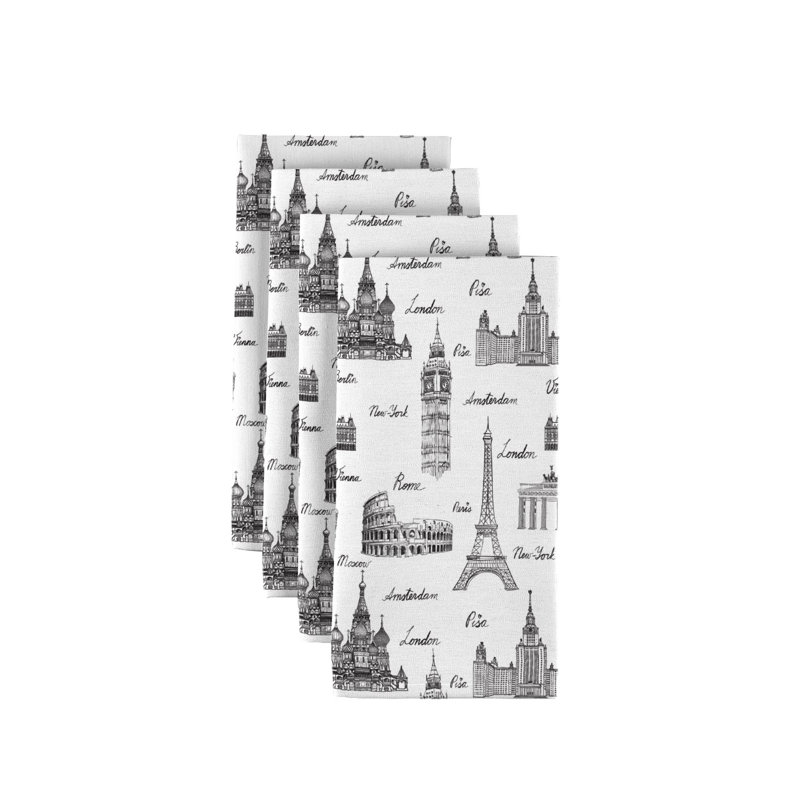 Polyester Abstract Square Napkin
