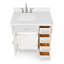 Meuble-lavabo simple 36 po avec plateau en quartz blanc Abbate-85364134