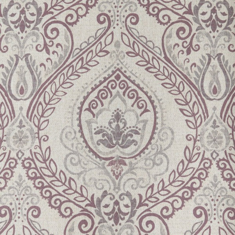 Rideaux obscurcissant à motif de médaillon rétro pour chambre à coucher, mauve rétro sur fond gris, Violet, l 50 po x L 90 po