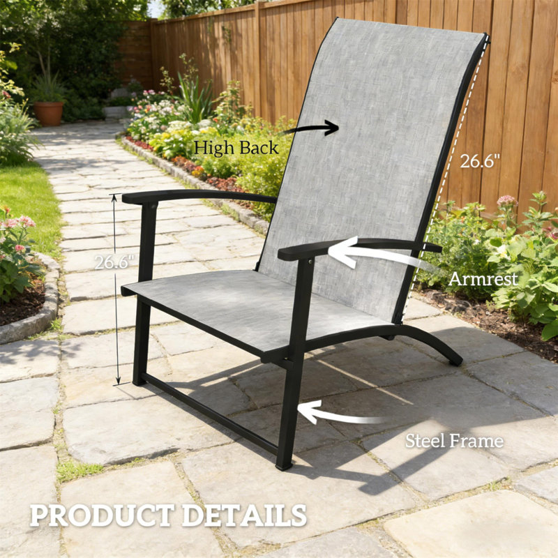 Ensemble de 2 chaises d'extérieur pliantes
